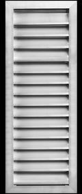 HVAC Premium 12"W x 34"H Aluminum Exterior Gable Louver Vent for Walls & Crawlspace - Weather-Resistant Air Grille with Screen Mesh - [Outer Dimensions 13.75"W x 35.75"H]
