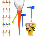 New Upgrade Plant Self Watering Spikes Devices, Plant Drip Irrigation System with Slow Release Control Valve Switch - Adjustable Watering Devices for Outdoor Indoor Garden Plants (15, Orange+Green)