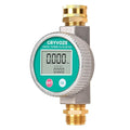 Metal Water Flow Meter, 3/4" GHT Garden Hose Flowmeter with Brass Thread and Large Screen for RV, Pool, House, Lawn Sprinkler and Outdoor Watering – Supports Gallon, Liter, GPM and LPM