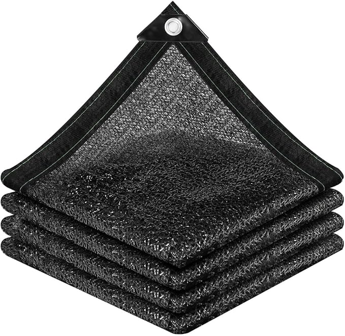 vensovo 50% Sunblock Shade Cloth Net Black Resistant - 6.5x6.5 Ft Garden Shade Mesh for Plant Cover, Greenhouse, Chicken Coop, Kennels, Tomatoes Plants