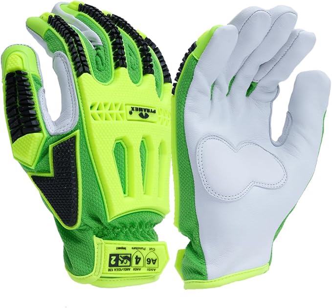 Pyramex Premium Goatskin Safety Gloves With A6 Cut Level And Impact Protection Size L