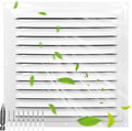 (White 1 Pack 10" x 10"Inch) Gable Vents, Aluminum Walls, Lofts, Garages etc with Screened Metal Shed Vents, Outdoor House Loft Ceiling Reinforced Square Vents Shutters Exterior Grille (Gloss)