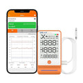 Elitech Bluetooth Ultra Low Digital Temperature Data Logger for Refrigerator Shadow Data 100000 PointsExport PDF/CSV Report, Pharmacy Vaccine DDL Calibration Certificate, MAX MIN AVR MKT GSP-6-TLE