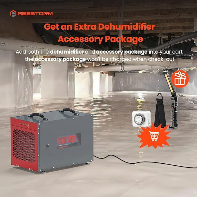 Abestorm 235 Pint Commercial Dehumidifiers for Crawl Space, Basement, Whole Homes up to 3,300 sq. ft, Water Damage Restoration Equipment with Pump and Drain Hose