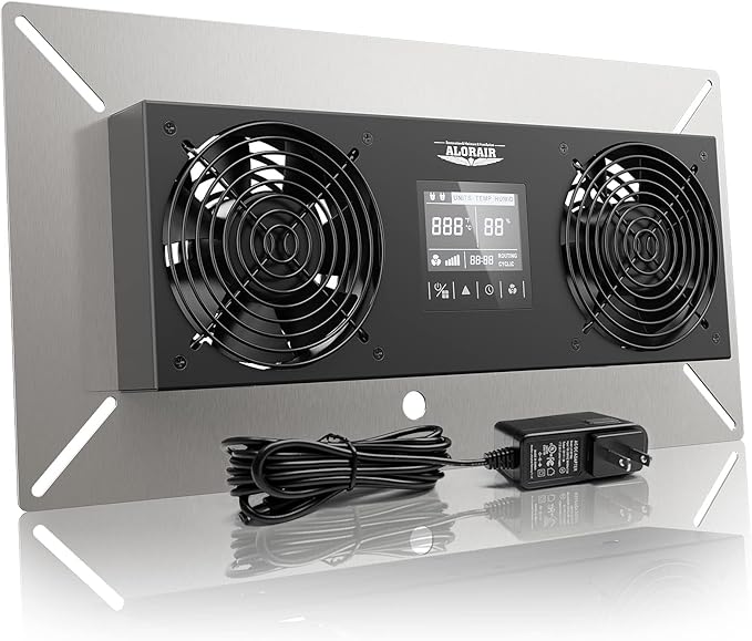 ALORAIR 240CFM Crawlspace Ventilation Fan, with Temperature Humidity Controller Timing Cycle Speed Control, for Attic, Garage, Shed, Crawl space, Basements (Air-out)