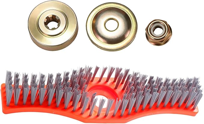 Heavy Duty Mower Brush Thick Nylon Bristles for Effective Removal of Stubborn Dirt Grass Tool Brush