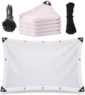 White Shade Cloth for Garden, 50% Mesh Tarp with Grommets, Breathable Sun Shade Cloth for Greenhouse, Plants Cover, Patio, Chicken Coops, HDPE Shade Net for Outdoor UV Resistant(6x14ft)
