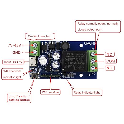 Ewelink WiFi Wireless Smart Relay Module USB 5v/12v/24v/48v Inching Selflock Remote ON Off Power Switch for Access Control,Turn on PC, Compatible with Alexa Google Home