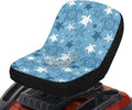 Riding Lawn Mower Cushioned Seat Cover Heavy-Duty,Starfish and Turtle Weatherproof Seats Cover with Convenient Pockets