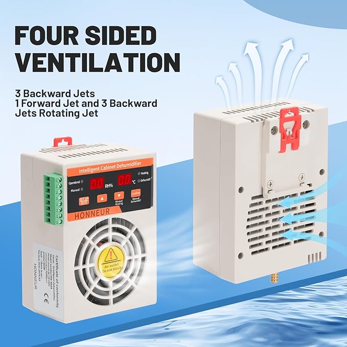 Fully automatic mini dehumidifier and constant humidity device 60W - suitable for distribution cabinets, planting tents, etc. (DC110~220V) (DC24~36V) (AC/DC110~220V)