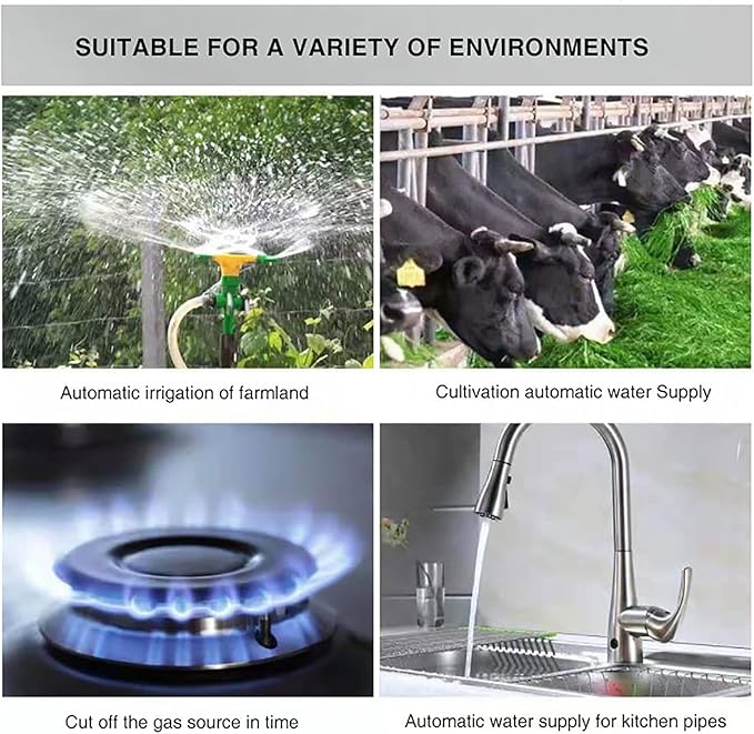 Smart Wifi Water Valve, Copper Handle Valve, Compatible with Alexa Google, No Hub Required