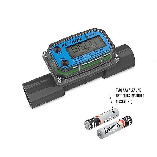 TM Series Turbine Flow Meter for Water Applications, 3/4 inch Female NPT Fittings (TM07NQ9GMA)
