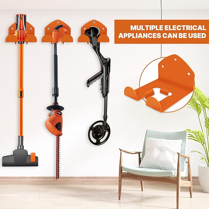 Flexi Rods Garage Organizer Wall Hanger - Garden Tool Rack for Grass Trimmer, Hedge Trimmer, Garage Tools, 1 Pack