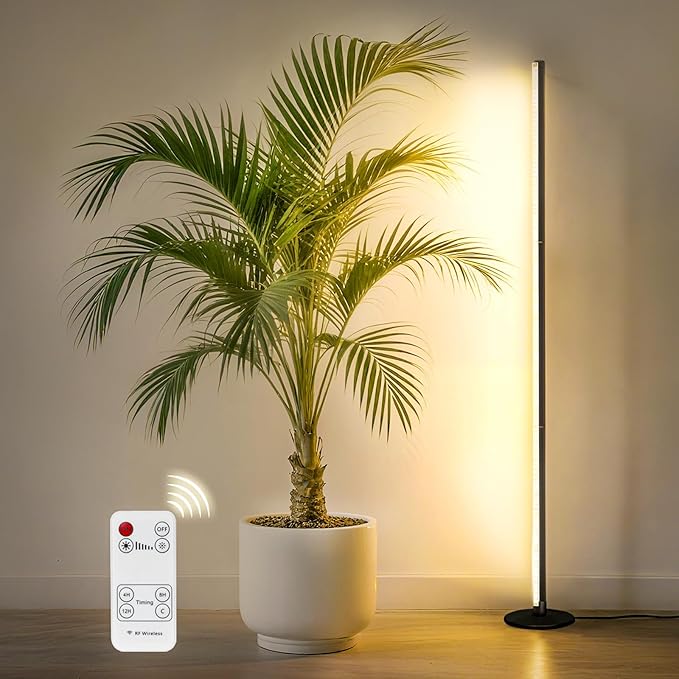 270°&60W Grow Lights for Indoor Plants with Stand, Full Spectrum LED Plant Light with Remote, Adjustable Height up to 65 Inch, Wide Illumination Grow Lamp with On/Off Switch and Round Stand