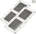 Amarine Made Stainless Steel Stamped Louvered Vent - Rectangular Marine Vents 4-1/2" X 9" - 07723S