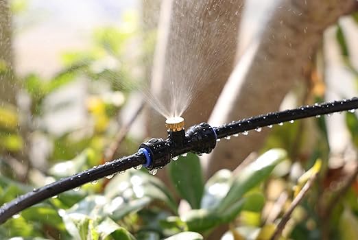 UNCO- Misting System, 39 FT, 11 Brass Mist Nozzles, 3/4" Brass Adapter, Misters for Outside Patio, Misting System for Patio, Garden, Greenhouse, Trampoline, Porch