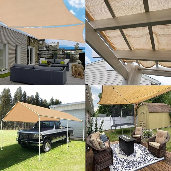 Shade Cloth 90% 8x20ft Sun Shade Mesh Netting Cover for Pergola, Garden, Outdoor, Patio, Deck, Backyard