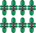 10 Pcs 1/2 to 1/4 inch Garden Hose Tubing Irrigation Fittings,6-Way Anti-Leak 1/2'' to 1/4'' Locked Barbed Drip Irrigation Tee Connectors (1/2"IDx0.6-0.63"OD) 1/2'' to 1/4'' Irrigation Tubing Fitting
