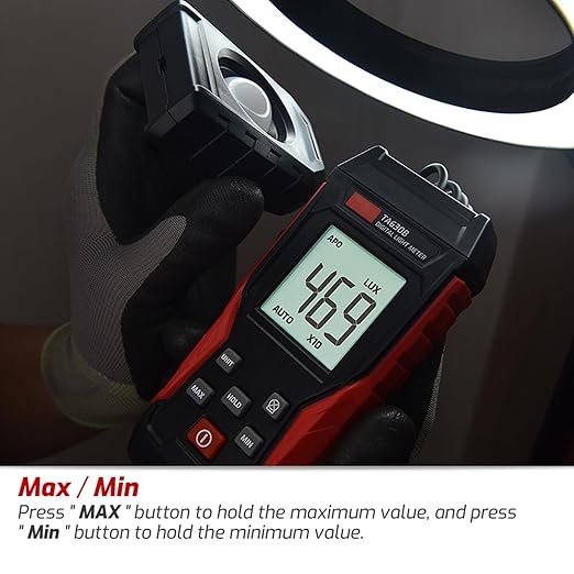 TA630B Luxometer Professional Lux Meter Handheld Light Meter High Accuracy Luxmeter Illuminometer Photometer (TA630B)