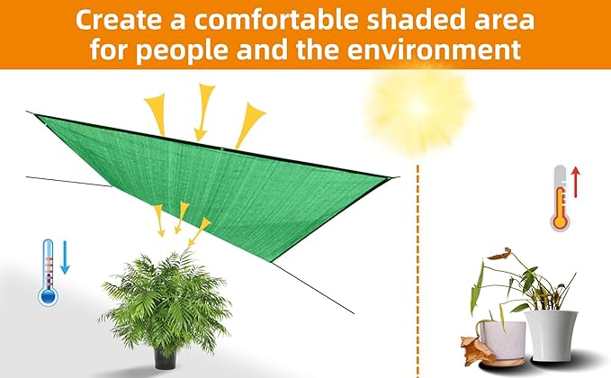 BeGrit Shade Cloth for Garden 50% 6x10ft with Grommets Sunblock Sun Mesh UV Resistant Net for Plants,Greenhouse,Patio,Chicken Coop(Green)