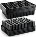 RooTrimmer 54 Cell Seed Starter Trays, 2.8" Deep Plug Flat Tray,10 Pieces Big Holes Germination Tray, Thick Durable Seedling Plastic Nursery Reusable Trays (11.14inch ×14.6 inch, 10-Pack)