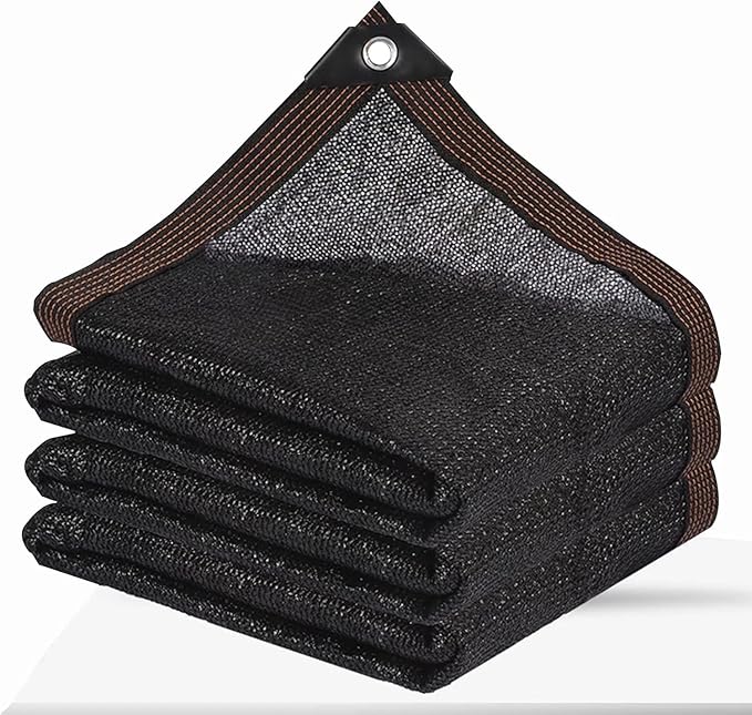 50% Black Shade Cloth with Reinforced Grommets Outdoor Mesh Tarp for Greenhouse, Plants, Tomatoes, Pergola, Barn Kennel,Patio Sunshad Garden and Chicken Coops Shade Cloth 13ftx20ft