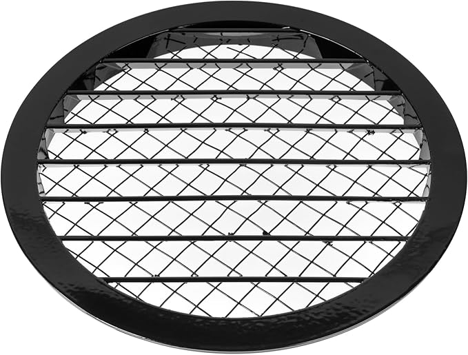 8" Inch Round Aluminum Vent Cover - Air Vent Louver - Soffit Grille Cover - Built-in Aluminum Screen - Grill Cover/Dryer Vent Cover for House, Kitchen, Bathroom, Garage, Attic Ventilation