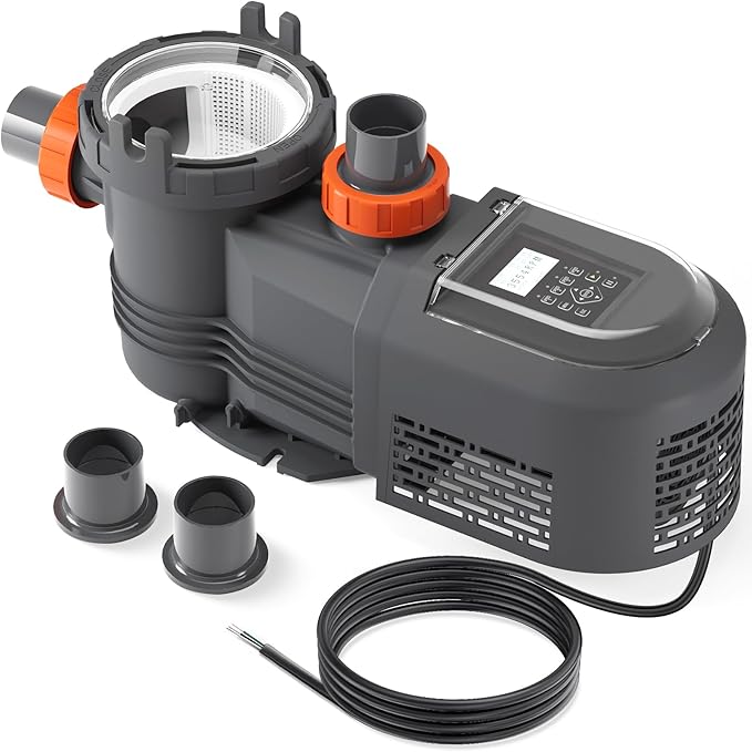 Variable Speed Pool Pump, 3 HP In/Above Ground Pool Pump, 220V-240V, High Flow 11359GPH Energy-Efficient Self Priming Swimming Pool Pumps with Filter Basket