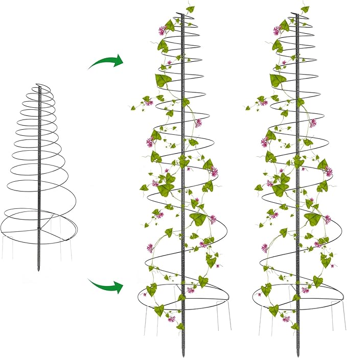 Trellis for Climbing Plants Outdoor,2 Pack Plants Trellis 44 inch Support Metal Garden Trellis for Plants Flowers Light Vegetables Vine Support