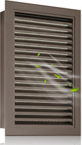 16"x22" Gable Vent Aluminum Alloy – Durable Garage & Shed Vent, Rustproof Mesh to Stop Critters, Enhanced Ventilation, Opening 14"x20" Brown