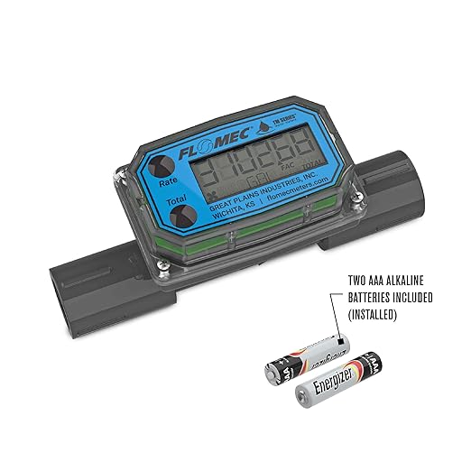 TM Series Turbine Flow Meter for Water Applications, 1/2 inch Female NPT Fittings (TM05NQ9GMA)