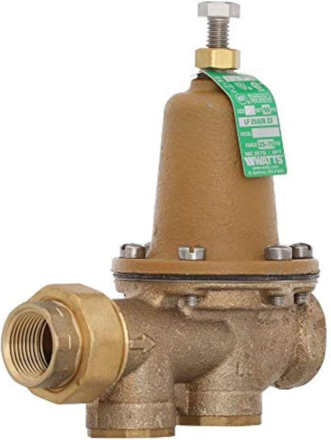 Watts LF25AUB-Z3 Water Pressure Reducing Valve NPT Female Union x NPT Female, Polymer Seat, 3/4 Inch