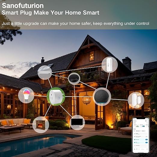 WiFi Smart Plug | Compatible with Alexa & Google Home | WiFi Outlet for Remote Control & Timer and Schedule Function | No Hub Required | Safety Certified (1Pack)