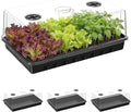 Seed Starter Tray, Gardening Plant Grow Trays Kit for Seedling, Germination Trays with 4.72 Inch High Humidity Domes，Large Growing Space & Better Air Flow for Seed Starting, Mini Greenhouse, 3PCS