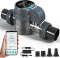 Salt Water Pool Chlorinator System for 16000 Gallon Inground, Smart Salt Chlorine Generator with WiFi & APP Control, Salt Cell for Above Ground Pool, USA Titanium Cell, IPX5