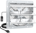 10 Inch Shutter Exhaust Fan, High-Speed 1400CFM Low Noise Attic Fan, Automatic Shutter, Ventilation and Cooling Vent Fan for Greenhouses, Garages, Shop, Chicken Coops, Gable, Shed