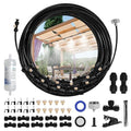 Misters for Outside Patio, 33FT Misting Cooling System Kit with Water Filter for Plants with 10 Brass Mist Nozzles and Brass Adapter(3/4"), Outdoor Mister for Porch Patio Garden Greenhouse Trampoline