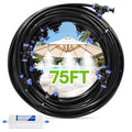 RAINPOINT Misters for Outside Patio - Upgraded 75FT(23M) Misting System Kit with Water Filter for Cooling Outdoor, 75FT Misting Line + 22 Mist Nozzles for Backyard Garden Porch Deck Greenhouse