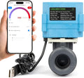 U.S. Solid WiFi Smart Motorized Ball Valve 3/4 inch NPT for Water Control & Irrigation, 2 Way PVC Electric Valve, USB Powered, LED Status Indicator, Flow Direction Window, Remote On/Off Control