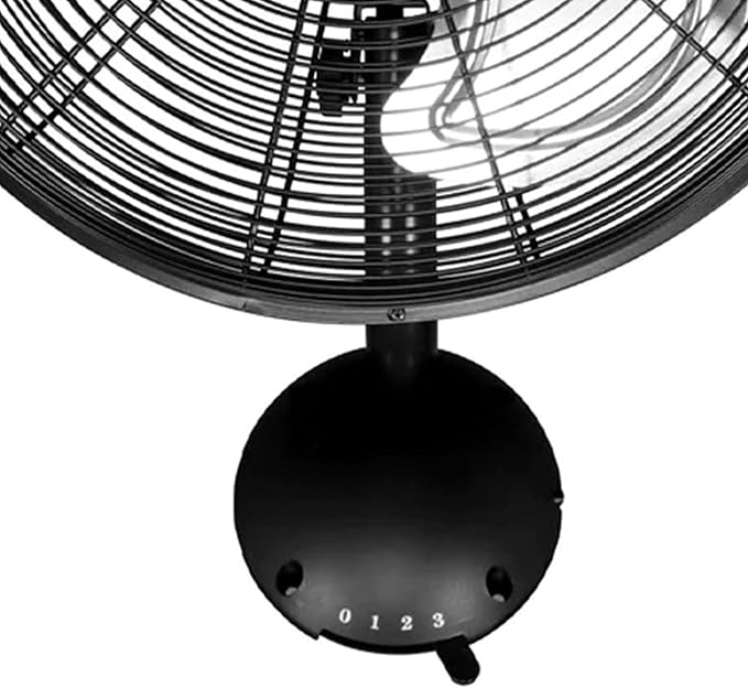 Hurricane 16 Inch Pro High Velocity Corded Electric Classic Oscillating Wall Mount Fan with 3 Speed Settings for Air Circulation, Black (2 Pack)