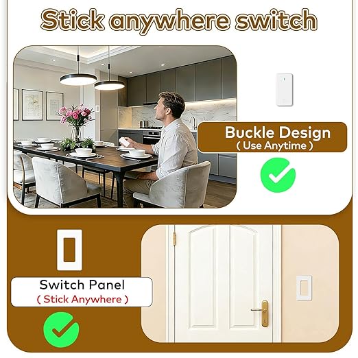 NineLeaf 2 Remote Control Outlet Plug with 2 Separate Switches – 500ft Range Wireless Light Switch, No Wiring, Removable Magnetic Base, 15A/1500W, Programmable Timer for Lamps, Fans, Holiday Décor