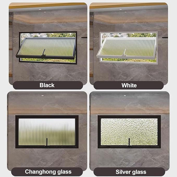 35x28 Adjustable Ventilation Windows,360Degree Rotation, Bathroom - izable Size - White