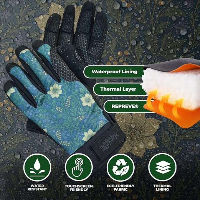 FARMER'S DEFENSE Waterproof Winter Work Gloves, Insulated, Touchscreen-Friendly, for Gardening, Snow Shoveling & Outdoor Work