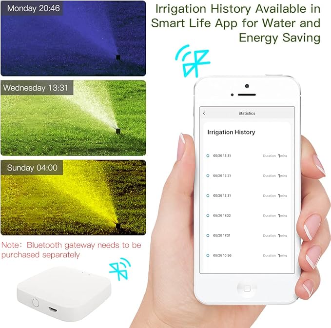 WiFi Hose Timer Sprinkler Timer, Watering Timer for Hose, Faucet Timer for Water Hose Sprinkler Outdoor Programmable
