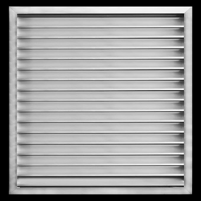 HVAC Premium 26"W x 32"H Aluminum Exterior Gable Louver Vent for Walls & Crawlspace - Weather-Resistant Air Grille with Screen Mesh - [Outer Dimensions 27.75"W x 33.75"H]