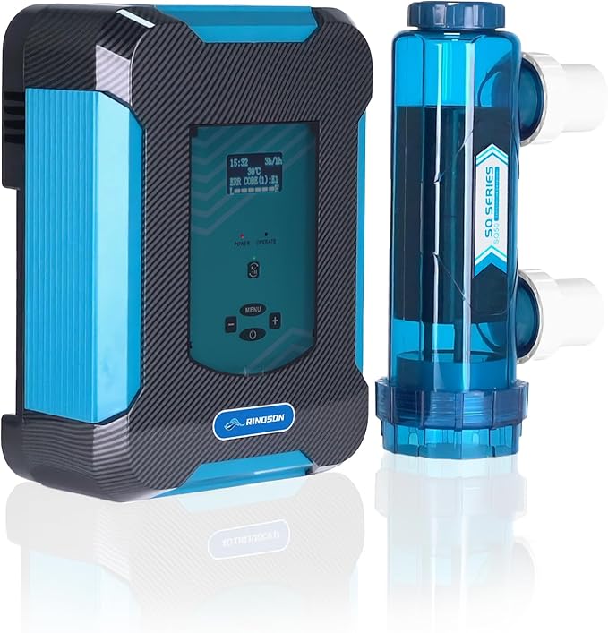 Saltwater Pool Chlorinator System with Built-in Timer & Removable Titanium Cell, 2 Year Limited Warranty, Heavy Duty Salt Chlorine Generator for In-Ground Pools up to 27,500 Gallons