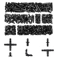 RAINFLOW Drip Irrigation Fittings Kit 1/4 Inch – Barbed Connectors, Tees, Elbows, End Plugs and Couplings, Tool-Free Drip Irrigation Parts for Garden, Greenhouse and Lawn Watering Systems