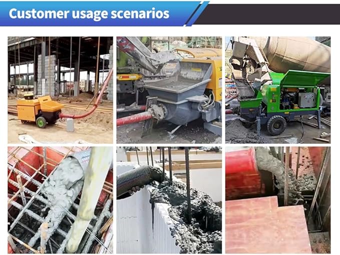 Trailer Mounted Concrete Pump with 8 to 35 Cubic Meter Per Hour Output Up to 150 Meter Vertical and 500 Meter Horizontal Conveying Distance High Performance Customizable Models