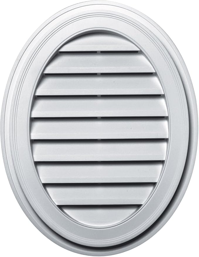 Builders Edge 120042127001 21" x 27" Oval Vent 001, White