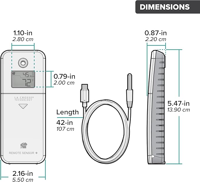 Temp Tracker Probe Wi-Fi Alert System with The Bridge Gateway and a Temperature Probe Sensor with Ambient Temperature and Humidity